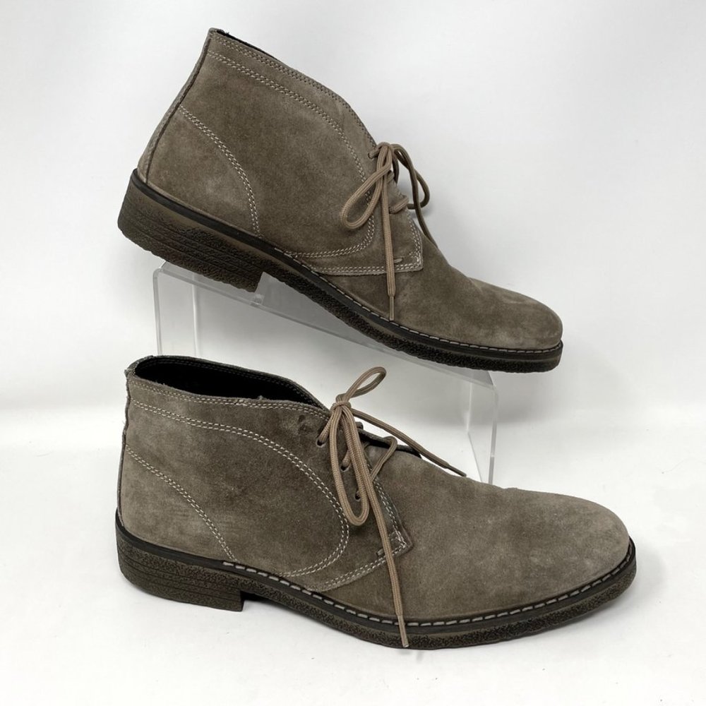 1901 Tan and Gray Chukka Boots Suede Ankle Design